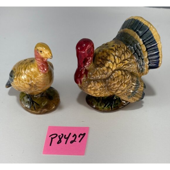 Napco Turkey Salt & Pepper Shakers Thanksgiving Table Décor Vintage 1960s - Picture 12 of 14
